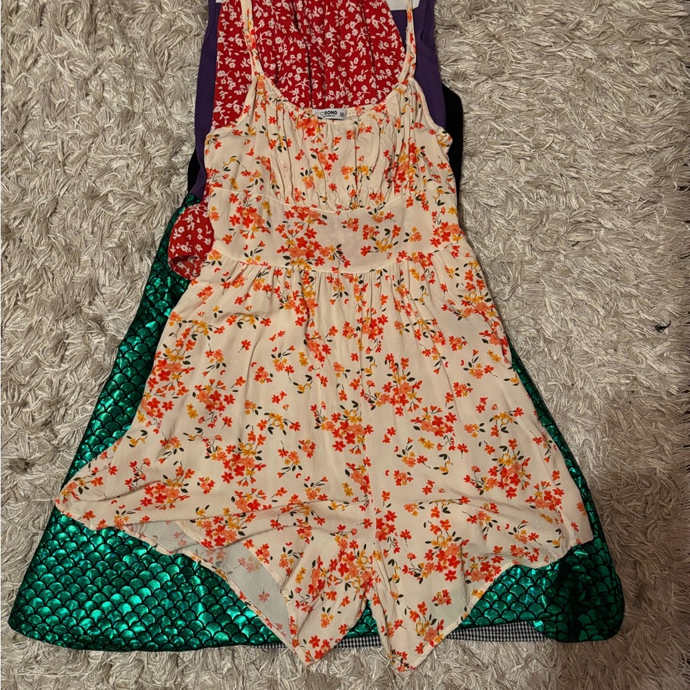CiSono Floral Patterned Romper